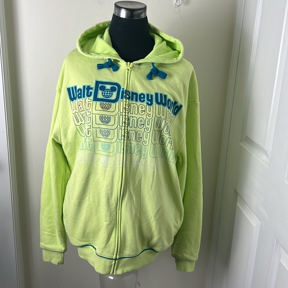 Walt Disney World Neon Zipped Up Hoodie Size Medium - Picture 10 of 15